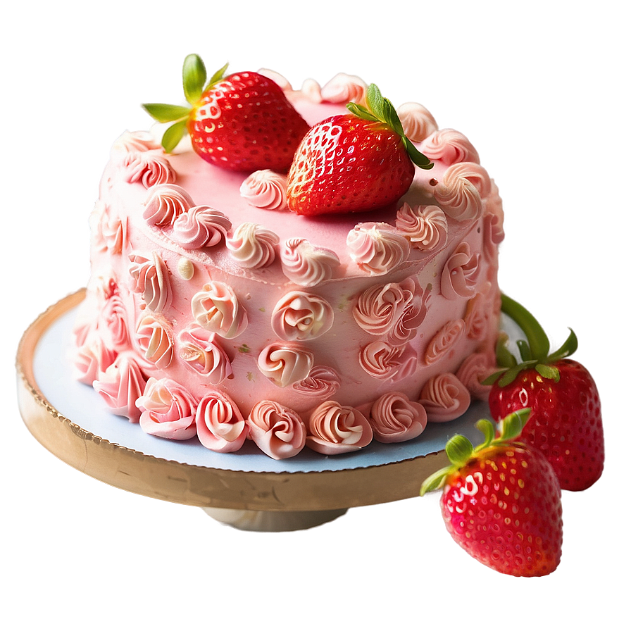 Strawberry Buttercream Cake Png 06212024