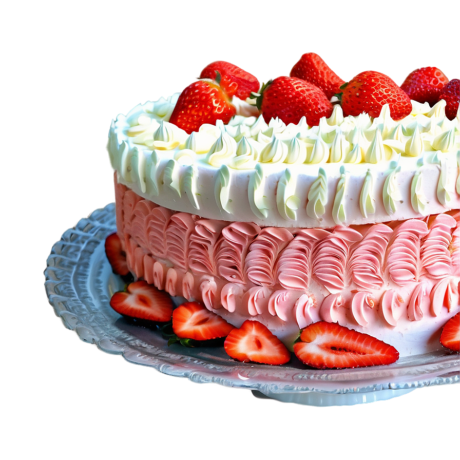 Strawberry Buttercream Cake Png Jup77