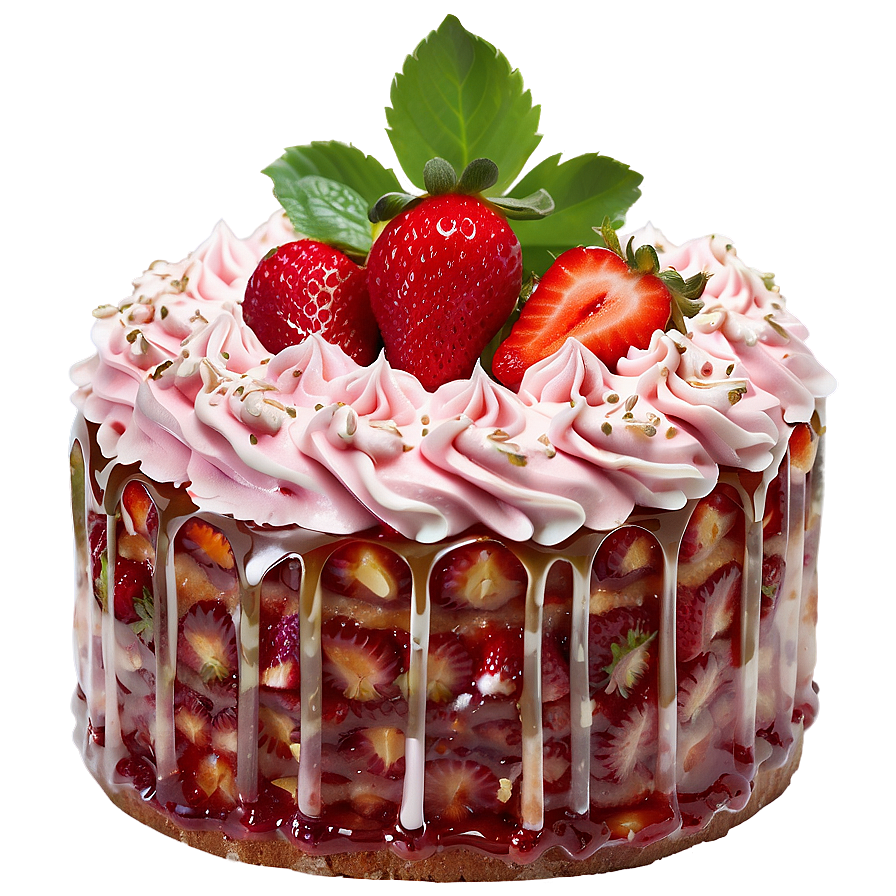 Strawberry Cake PNG 06212024 PNG image with a transparent background, free high-resolution download