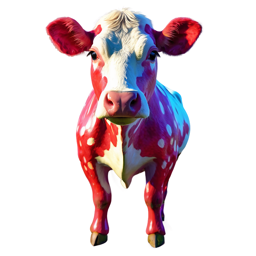 Strawberry Cow Digital Artwork Png 06252024