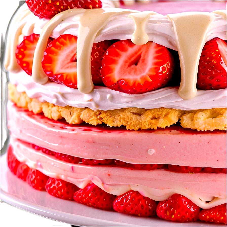 Strawberry Cream Cake PNG 06212024 PNG image with a transparent background, free high-resolution download