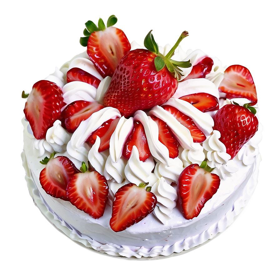 Strawberry Cream Cake PNG 79 PNG image with a transparent background, free high-resolution download