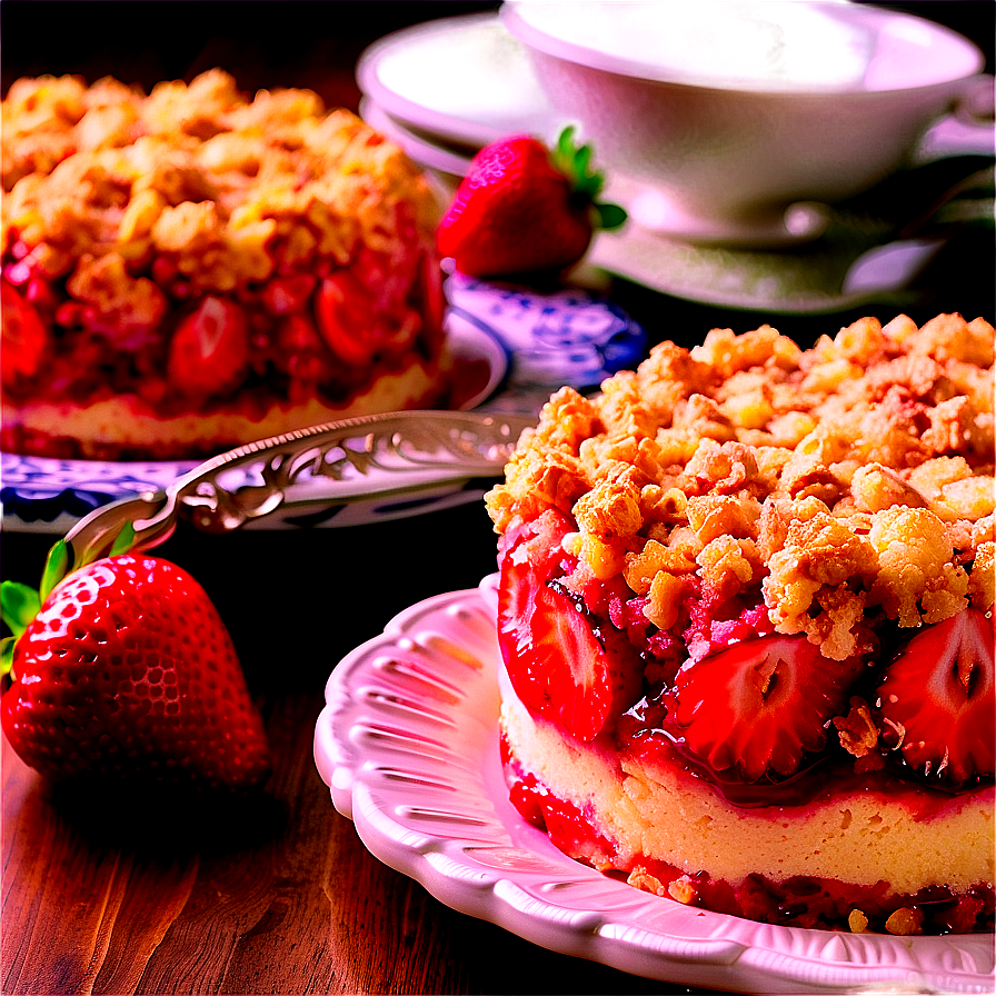 Strawberry Crumble Cake Png Hsw37