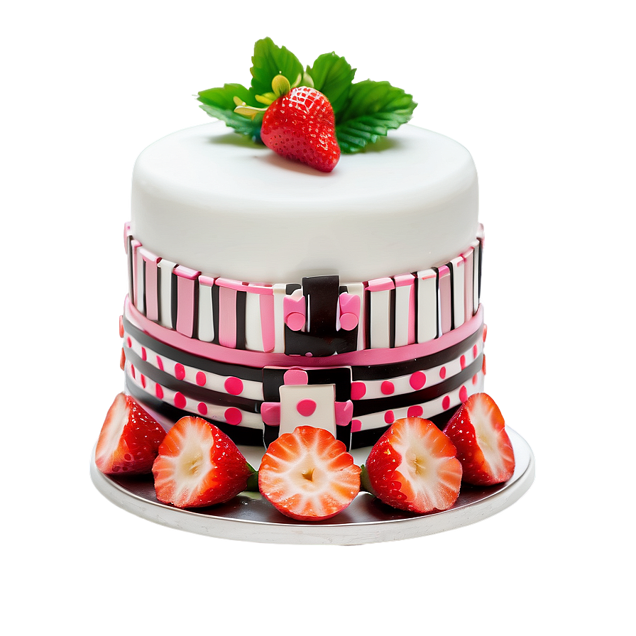 Strawberry Decorated Cake Png 12