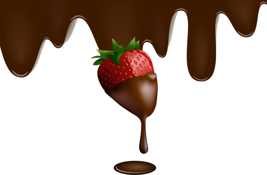 Strawberry Dippedin Chocolate Drip PNG with transparent background