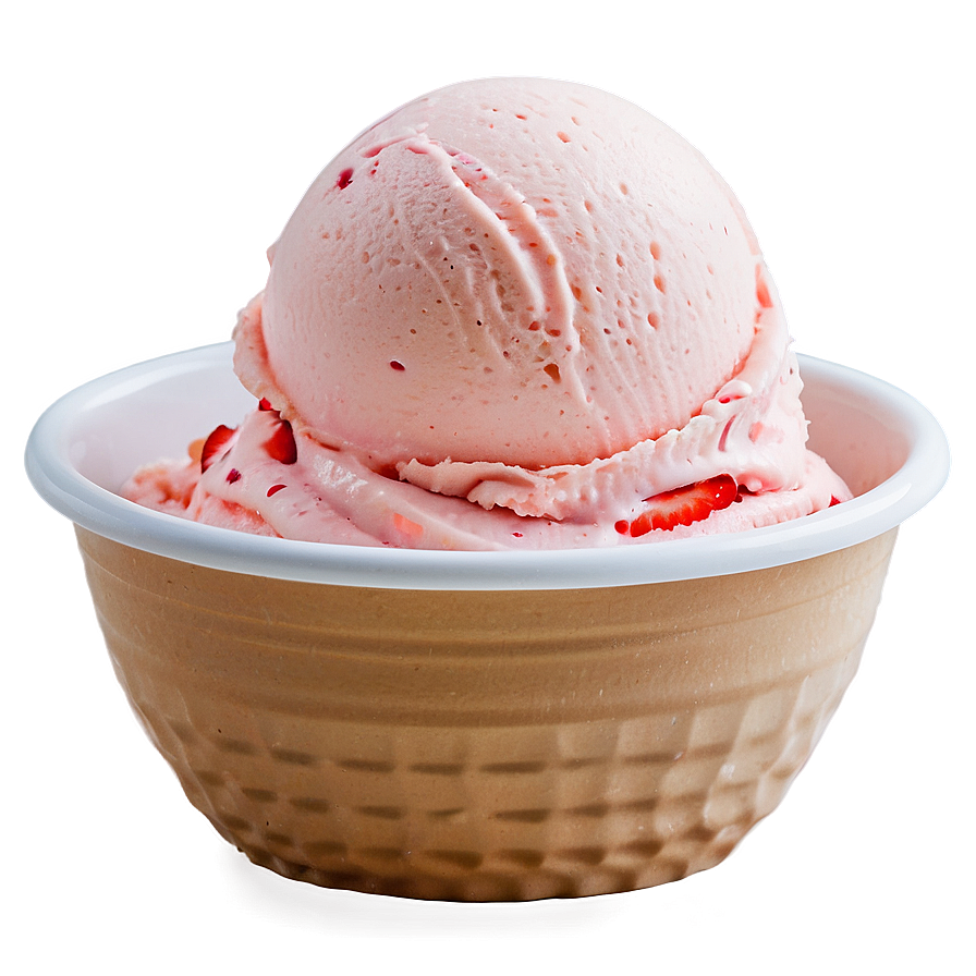 Strawberry Ice Cream Bowl PNG ttv PNG with transparent background