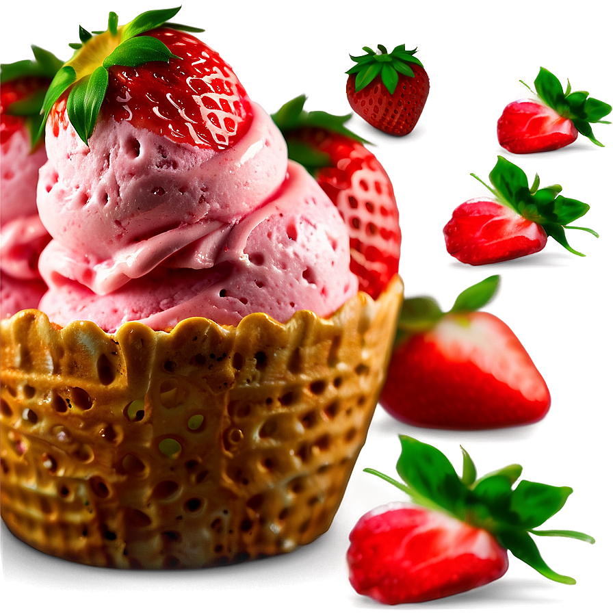 Strawberry Ice Cream Cup Png 5