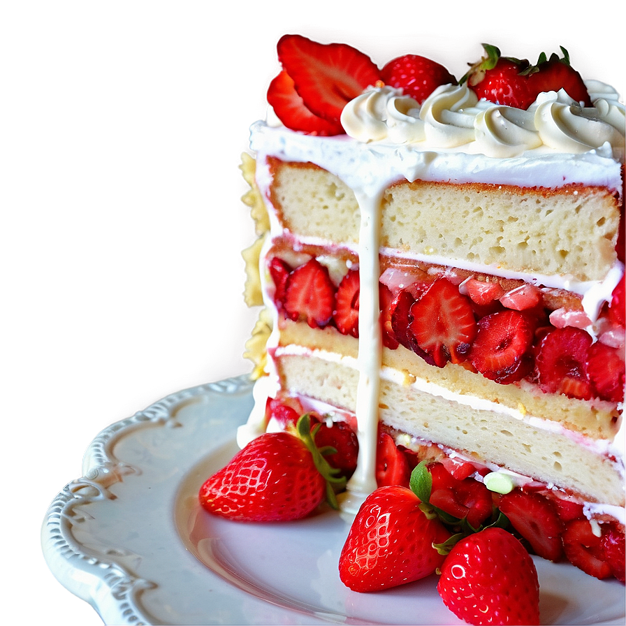 Strawberry Layer Cake PNG bwx73 PNG image with a transparent background, free high-resolution download