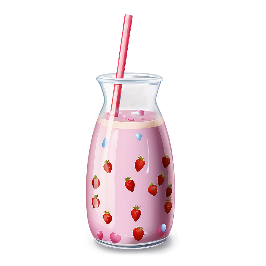 Strawberry Milk And Cookies Png Dat