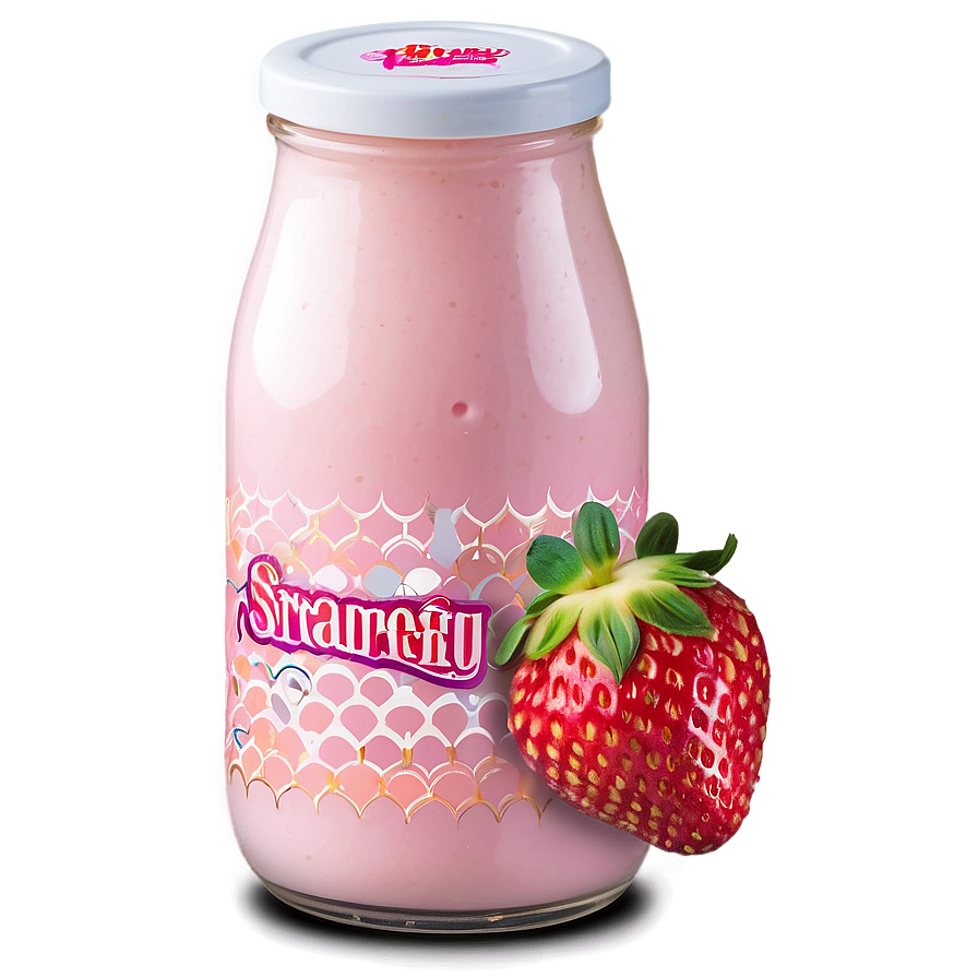 Strawberry Milk Breakfast Png 88