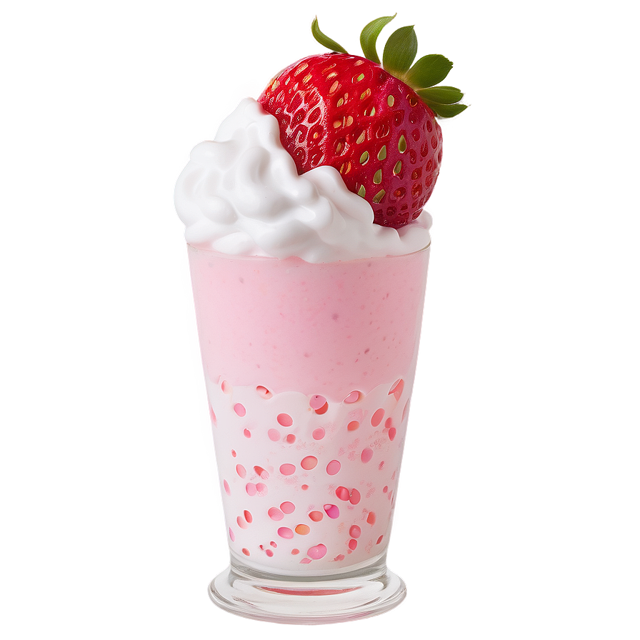 Strawberry Milk Foam Png 12