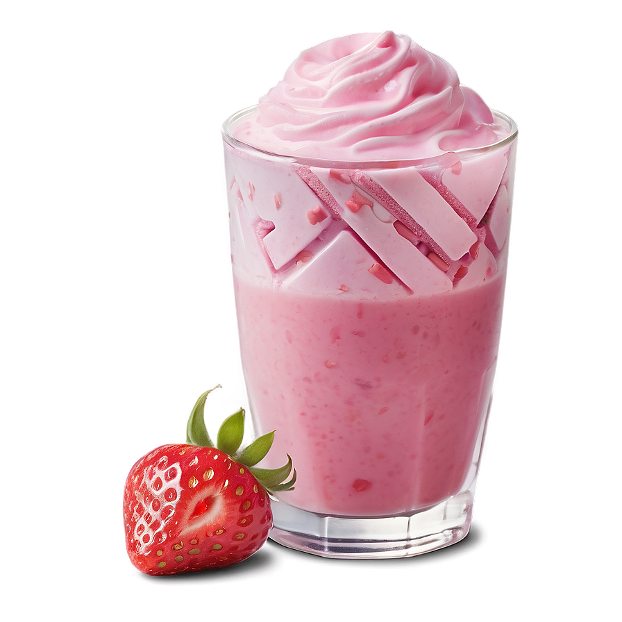 Strawberry Milk In Cafe Png Nef90