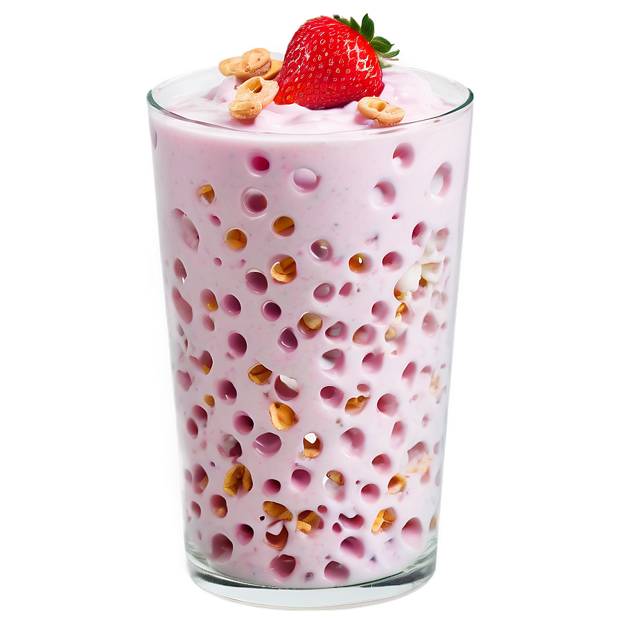 Strawberry Milk With Cereal Png 48