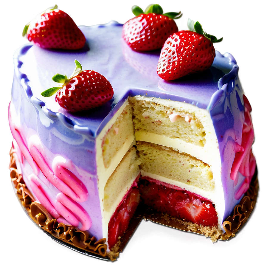 Strawberry Mirror Cake Png Bky54