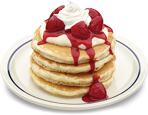 Ihop Strawberry And Cream Pancakes, HD Png Download PNG with transparent background