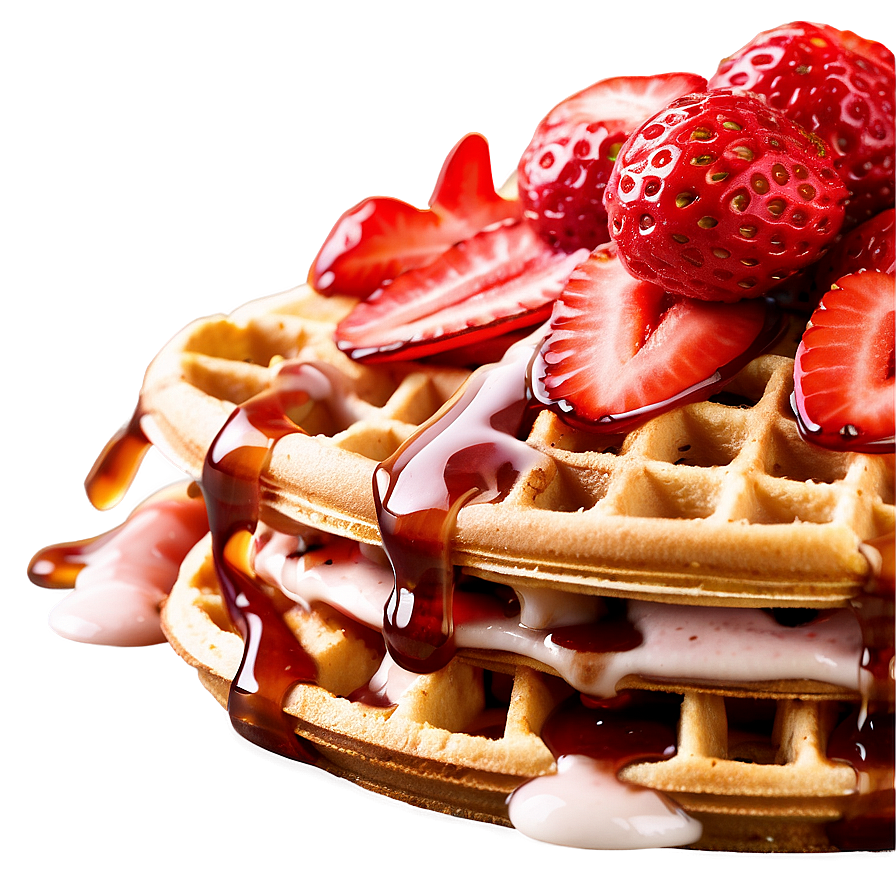 Strawberry Topped Waffle Png 72