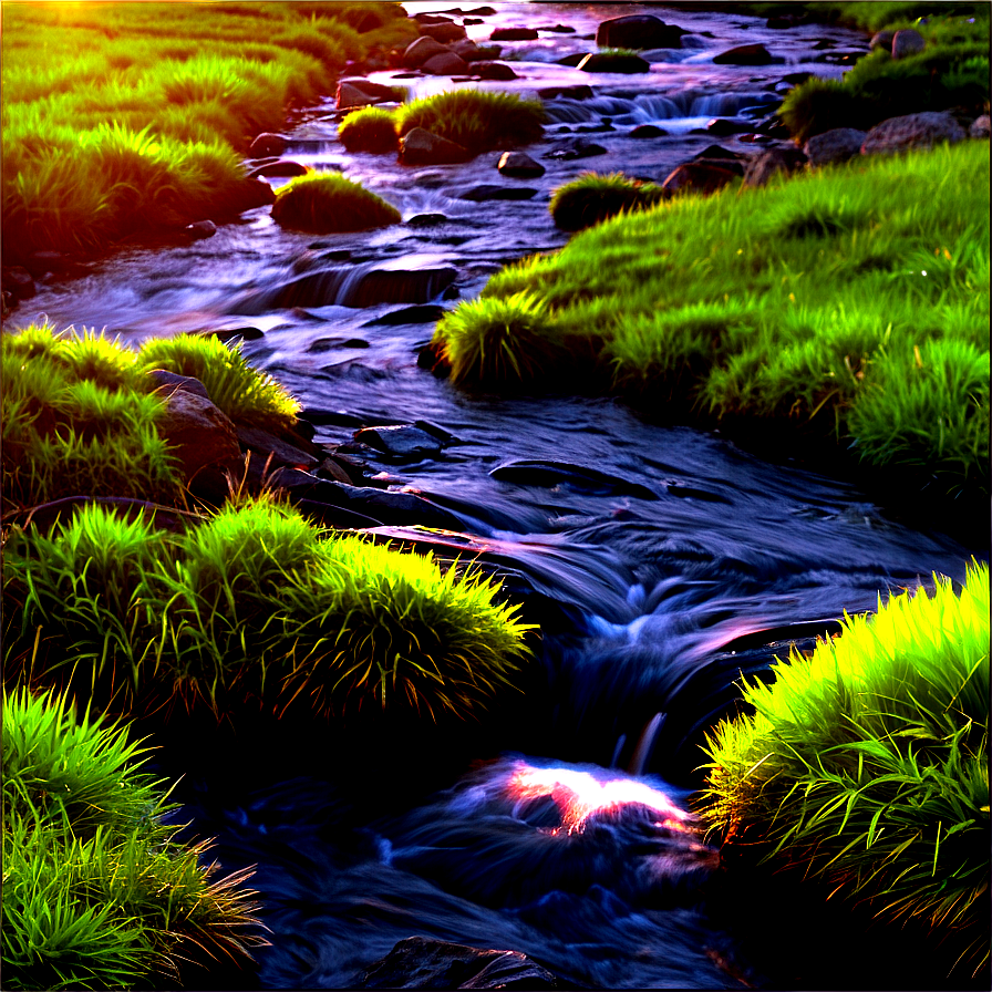 Stream at Sunset PNG 17 PNG with transparent background