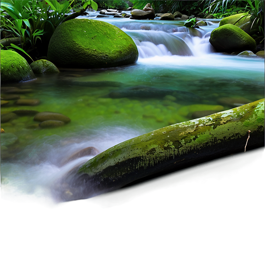 Stream in Rainforest PNG qul90 PNG with transparent background