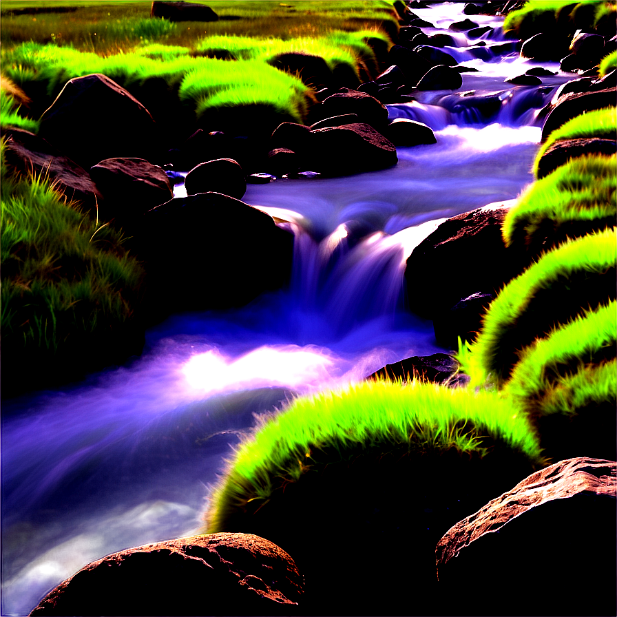 Stream through Mountains PNG 2 PNG with transparent background