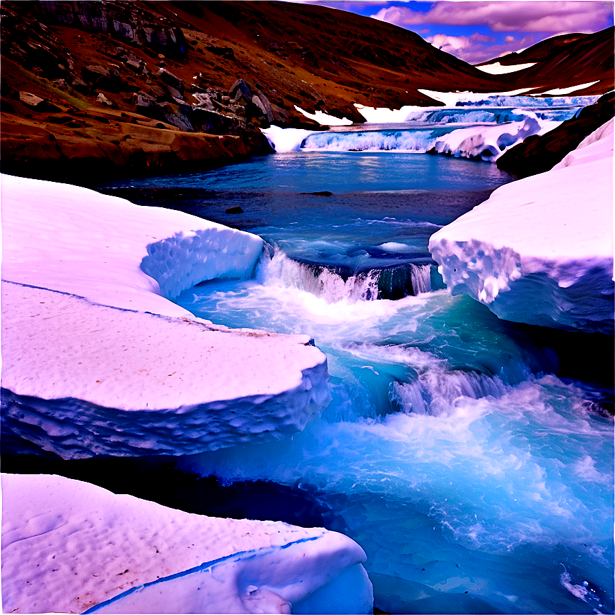 Stream with Icebergs PNG muc98 PNG with transparent background