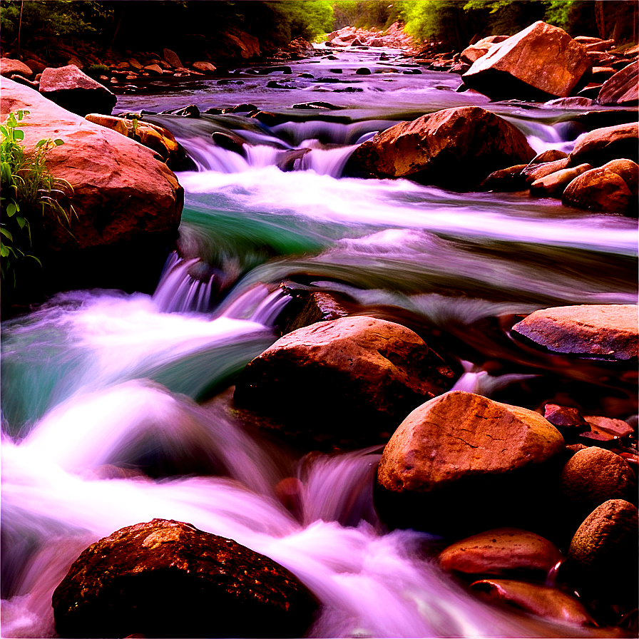 Stream with Rapids PNG 34 PNG with transparent background