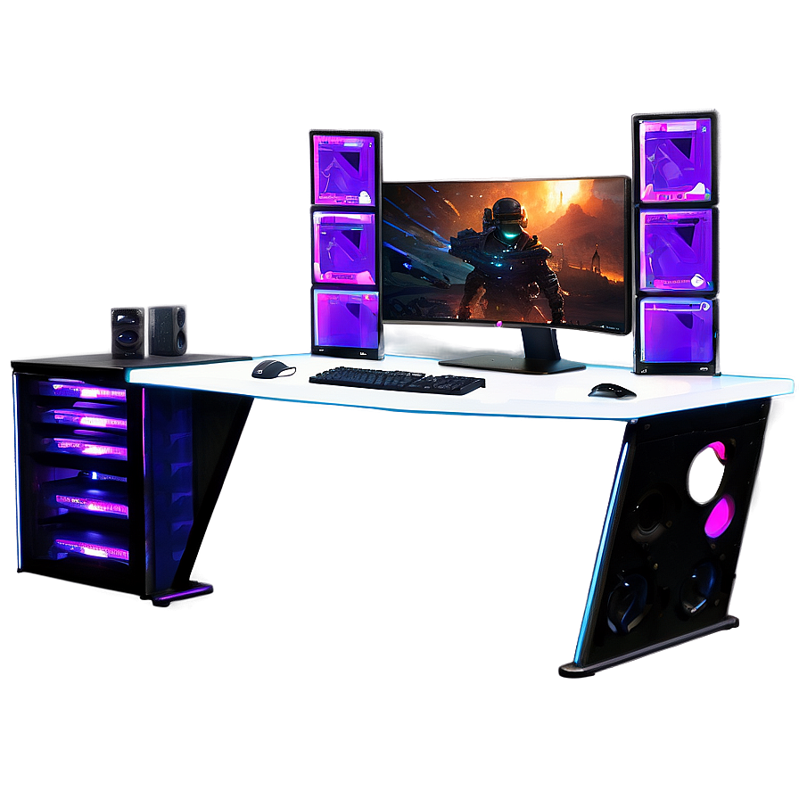 Streamer's Gaming Desk Png 35