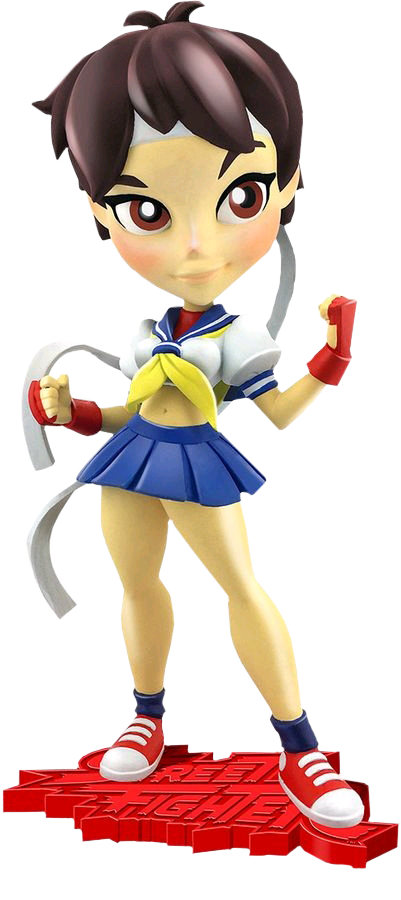 Street Fighter Sakura 7 Knock Outs Vinyl Statue - Sakura Street Fighter Knockouts Vinyl Figure, HD Png Download PNG with transparent background