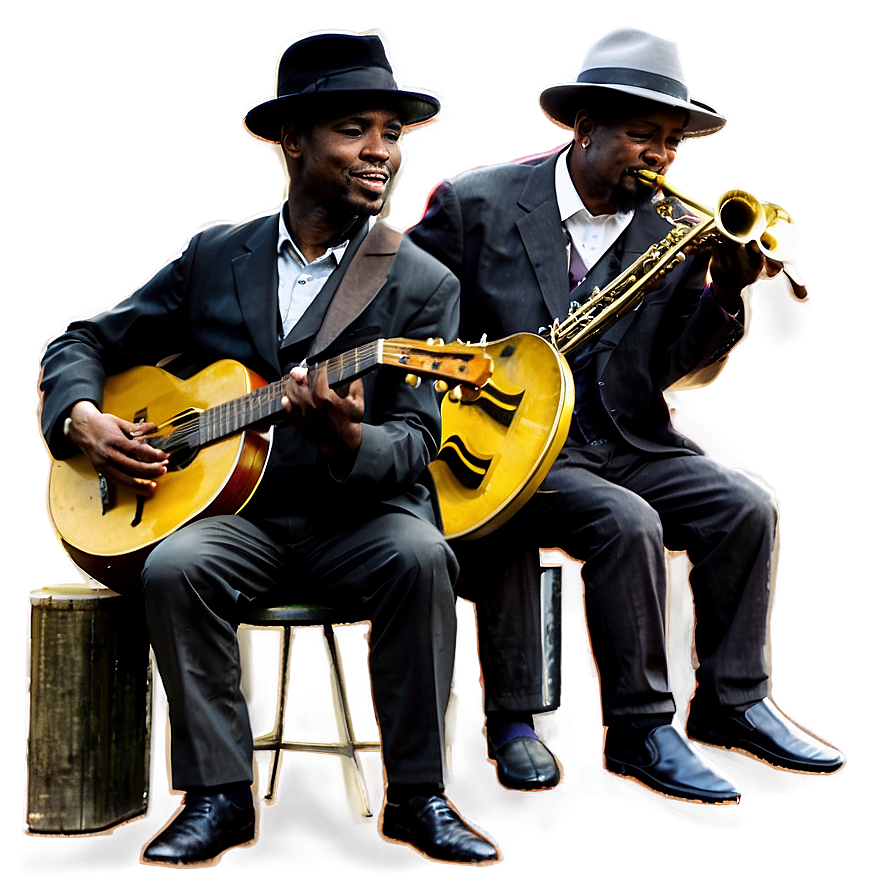 Street Jazz Musicians PNG mus91 PNG with transparent background