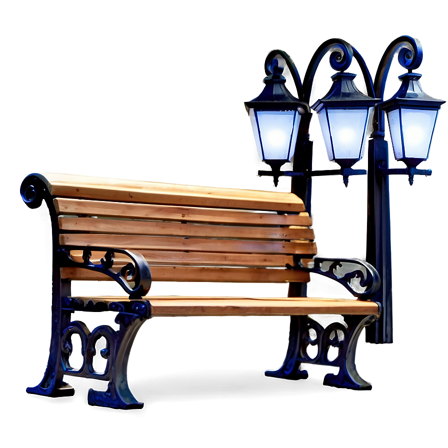 Street Light With Bench Png 25