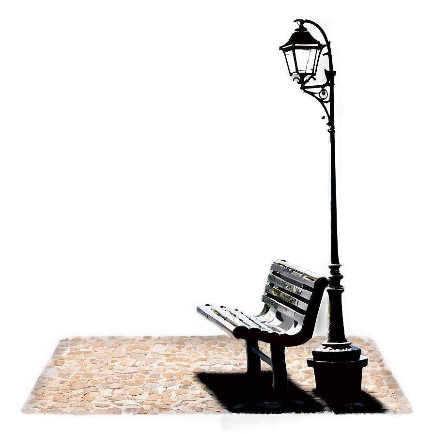 Street Light With Bench Png Gqu56