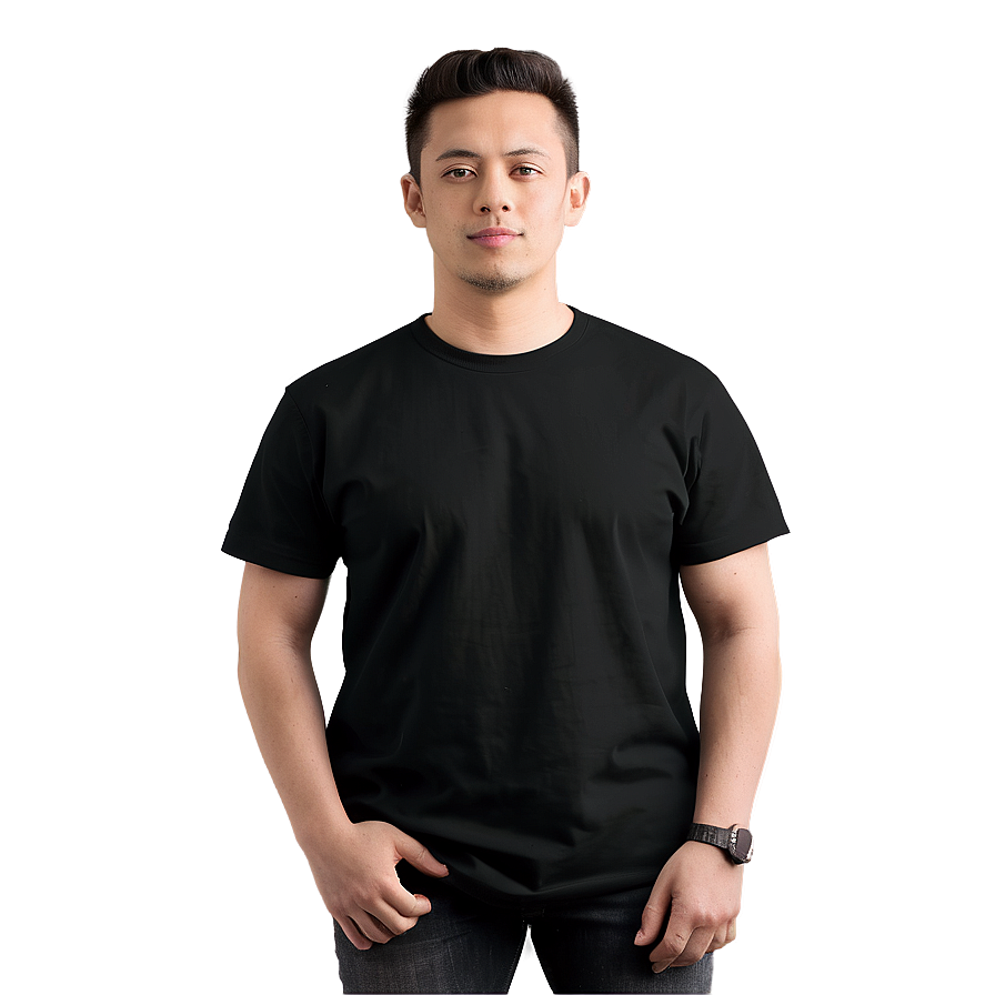 Street Style Black T Shirt Png 34