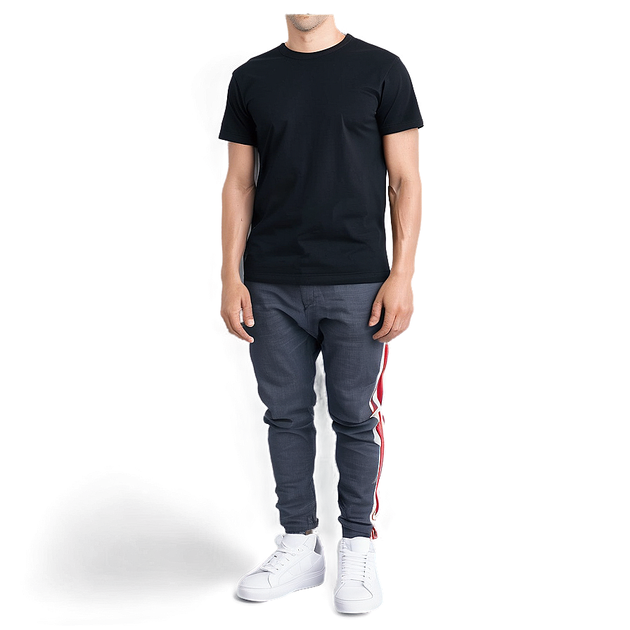 Street Style Black T Shirt Png Jsc