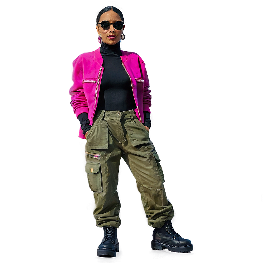 Street Style Cargo Pants Png Aqs53