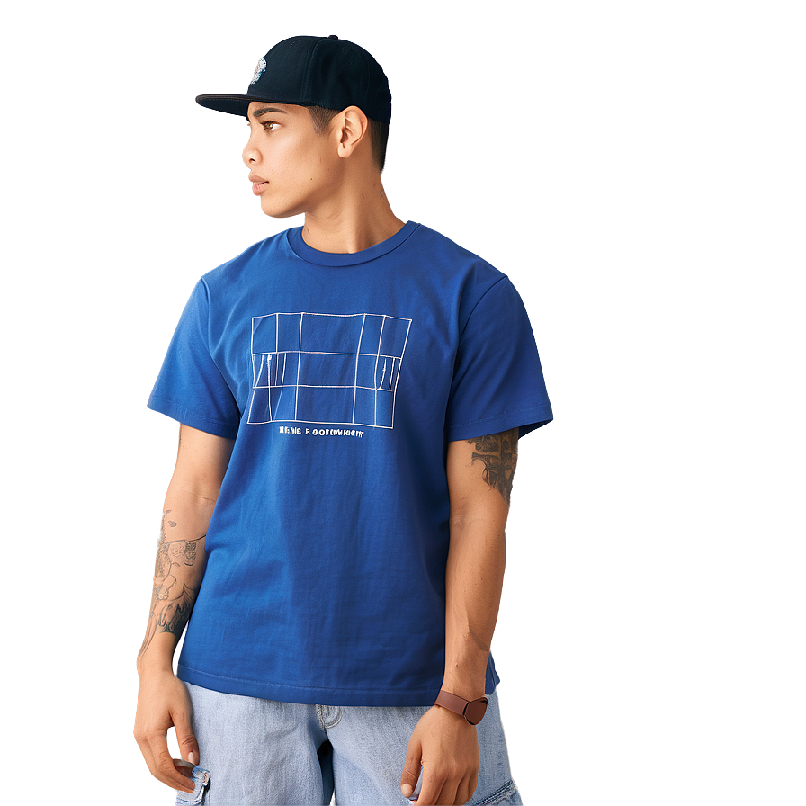 Streetwear T-shirt Blueprint Png 06282024