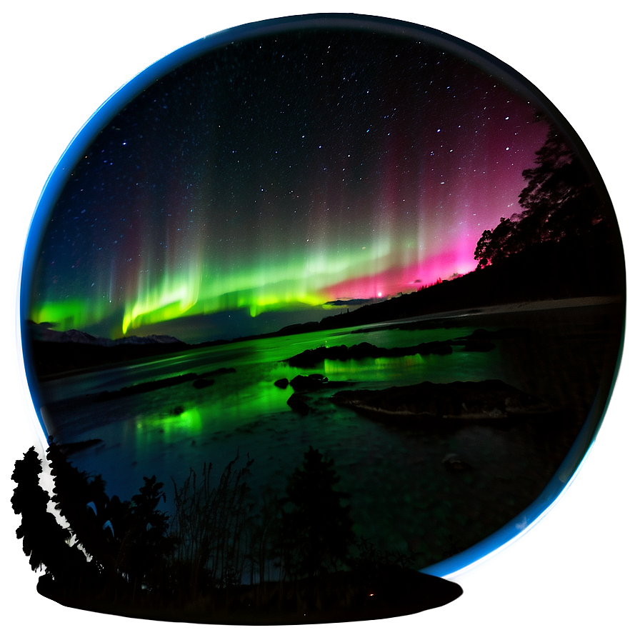 Striking Aurora Reflections Png Oln35