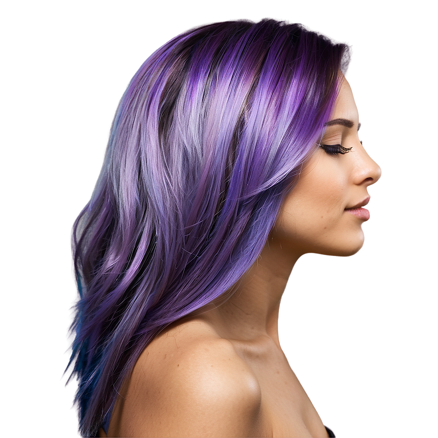 Striking Purple Hair Ombre Effect Png 06272024