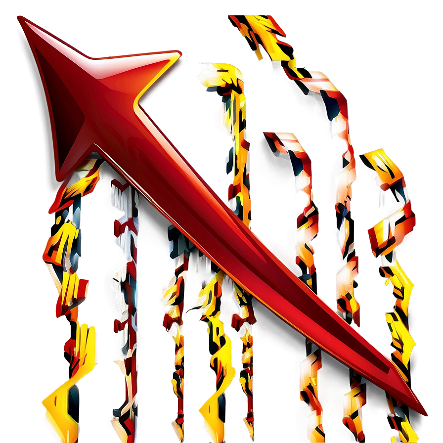 Striking Red Arrow Graphic Png 17