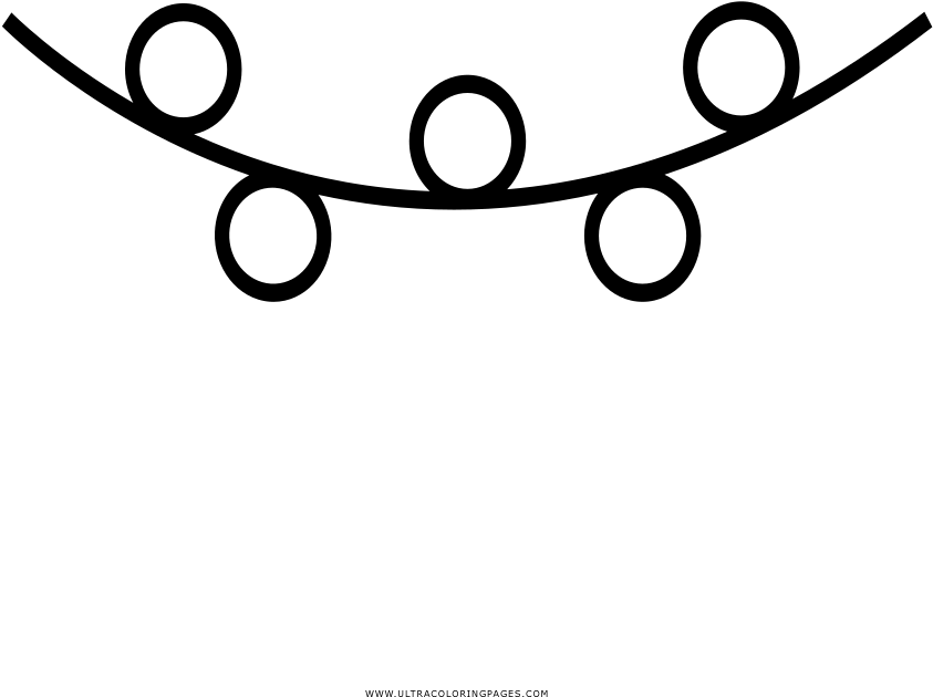 String Lights Coloring Page - Circle, HD Png Download PNG with transparent background