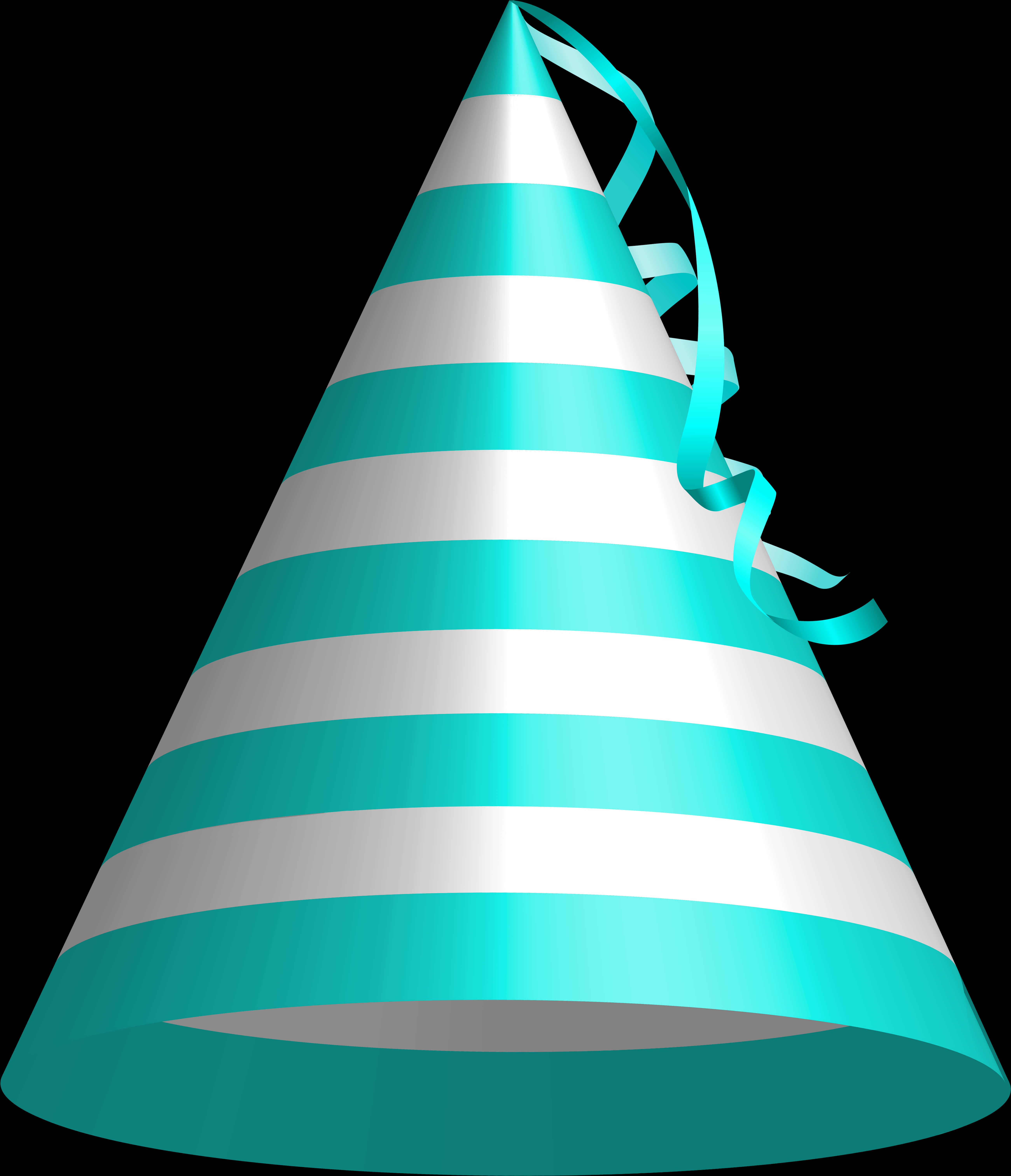 Striped Blue Birthday Hat