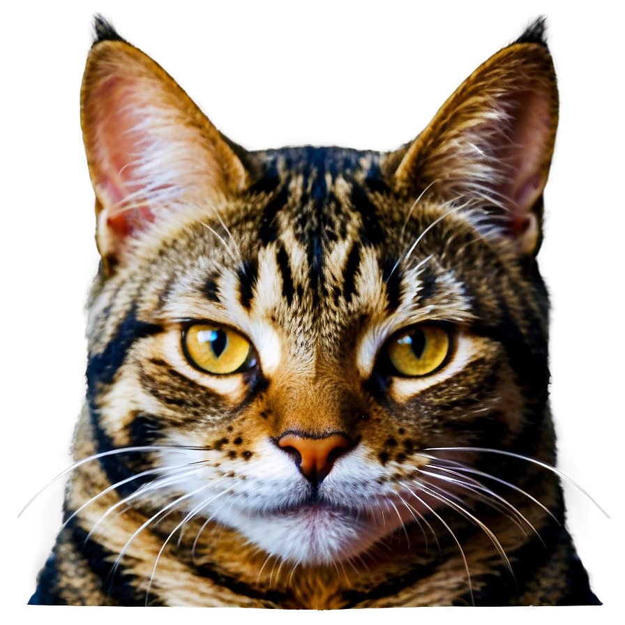 Striped Cat Face Png 8