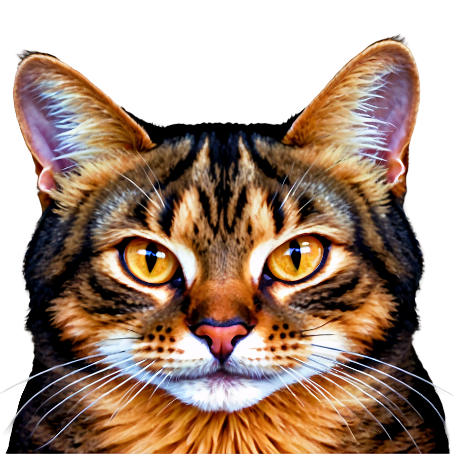 Striped Cat Face Png Cvp71