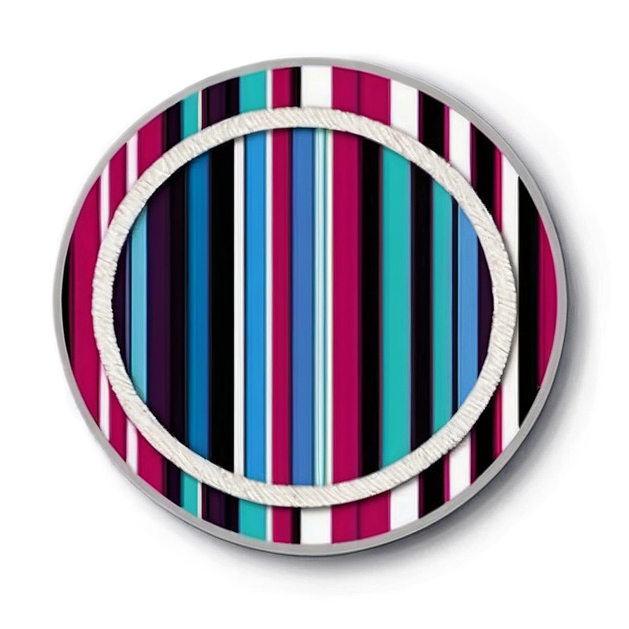 Striped Circular Sticker Png 06282024