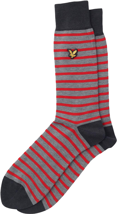 Striped Crew Sockwith Embroidered Logo