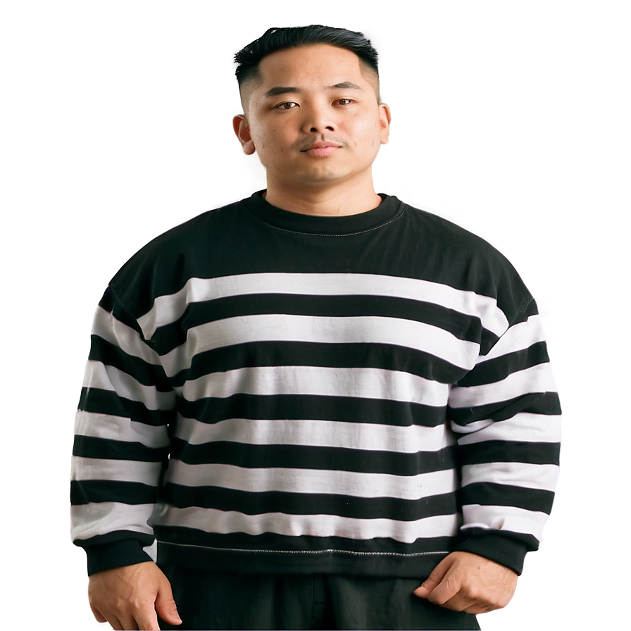 Striped Crewneck Sweatshirt Png Ryv