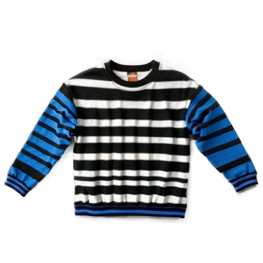 Striped Crewneck Sweatshirt Png Xmy