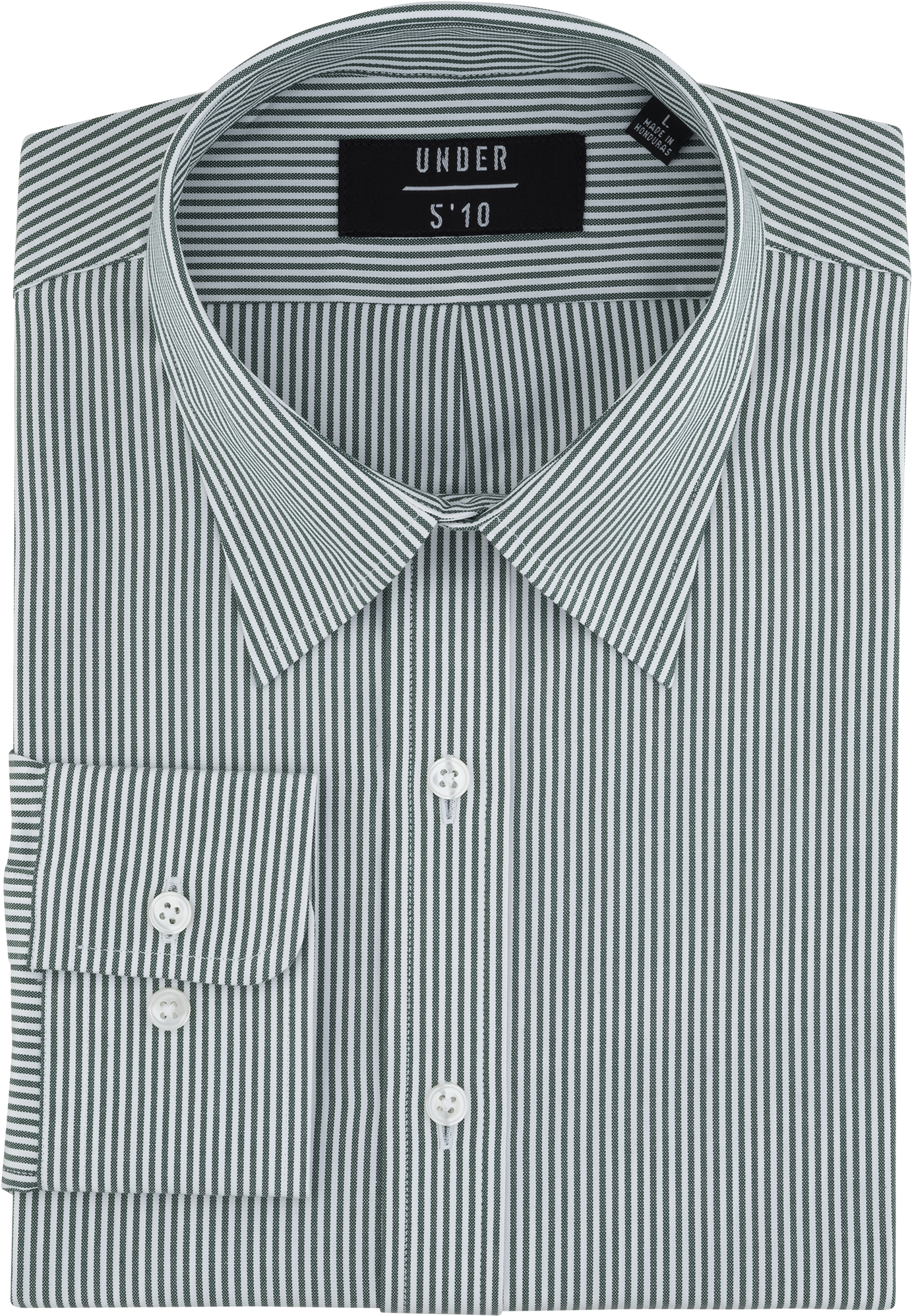 Striped Dress Shirt Product View PNG with transparent background