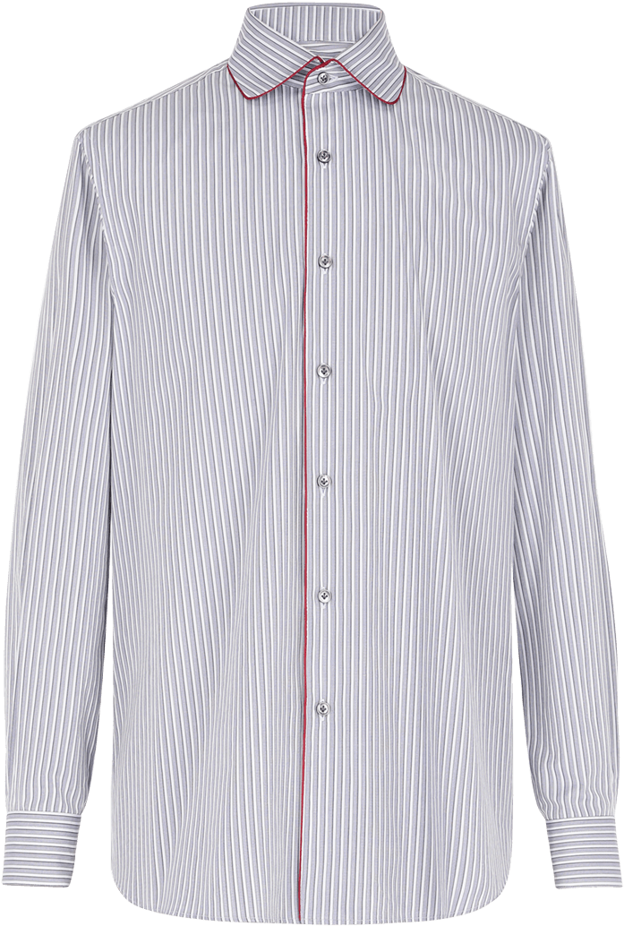 Striped Shirt With Contrasting Piping Ss19 Collection, - Formal Wear, HD Png Download PNG with transparent background