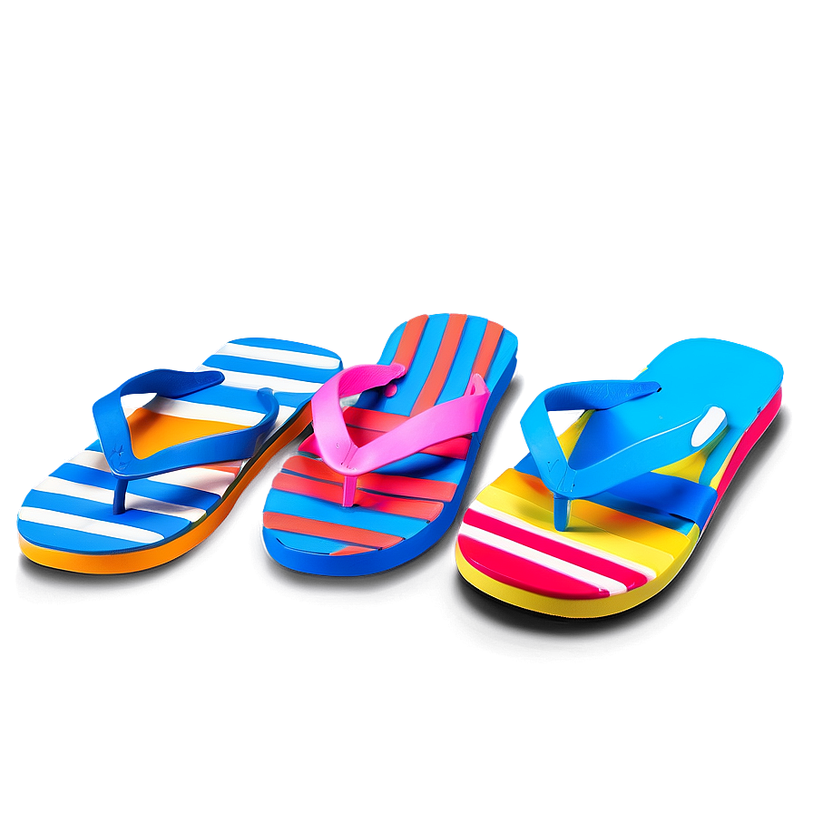 Striped Flip Flop Collection Png 06132024