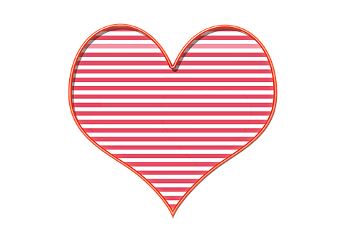 Striped Heart Graphic