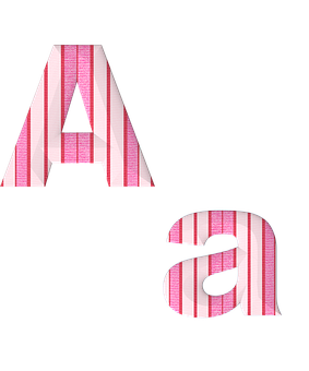 Striped Letter A Design PNG with transparent background